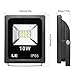 LE 10W Super Bright Outdoor LED Flood Lights, Daylight White 6000K, 100W Halogen Bulb Equivalent, Waterproof, 800lm, Security Lights, Floodlight. Pack of 3 (No Plug)