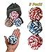 PetToys Rope Ball Dog Toy (3-Pack) Colorful and Interactive | Training, Fetch, Tug of War Play | Pure Cotton Fibers Clean Teeth and Gums