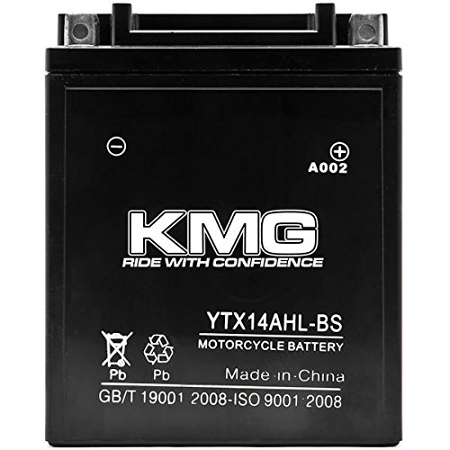 KMG YTX14AHL-BS Battery For Kawasaki 900 Z1 Series 1973-1975 Sealed Maintenance Free 12V Battery High Performance SMF OEM Replacement Powersport Motorcycle ATV Snowmobile Watercraft