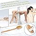 Dry Brushing Body Brush Skin Brush Natural Bristles with 16-Inch Detachable Wooden Handle, 100% Natural Boar Bristle Back Scrubber Exfoliating Brush Improves Skin Health