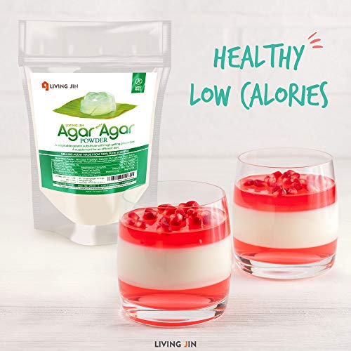 LIVING JIN Agar Agar Powder 4OZ (or 12oz 28oz) Vegetable Gelatin