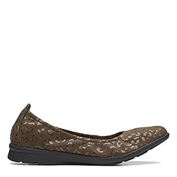 Clarks Women's Jenette Ease Ballet Flat, Olive