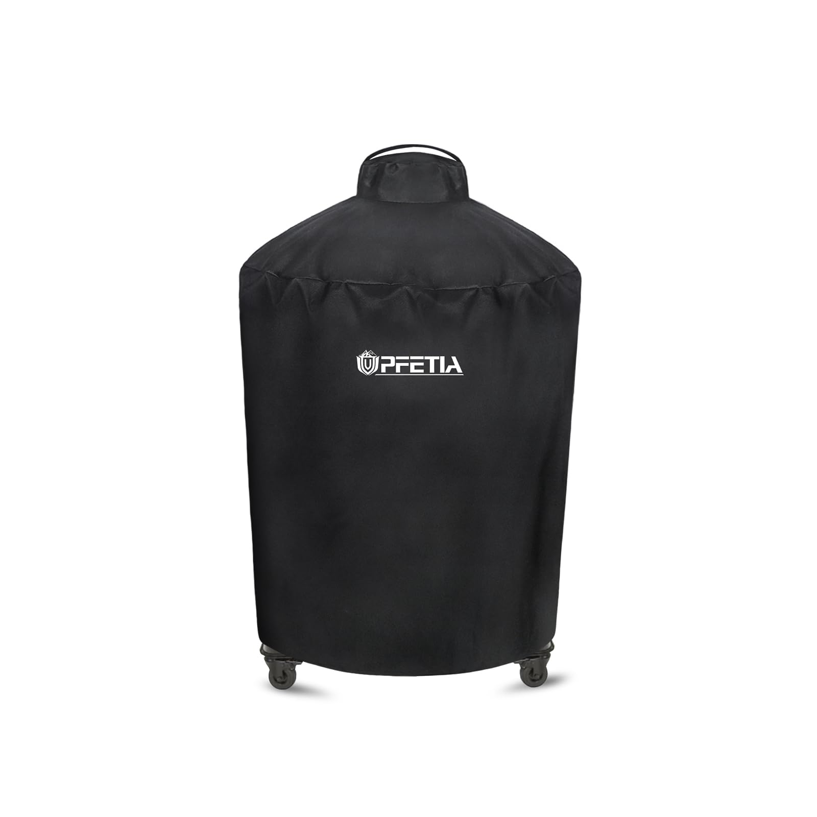 UPFETIA Heavy Duty Waterproof Big Green Egg Cover, Black, 35.5" Dia x 48" H, Fits 26" Grill with Fold Down Side Tables