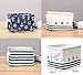 Lannu Nautical Fabric Storage Baskets Bins Cloth Collapsible Organizers Box Beach Anchor Nursery Toys Basket Shelves & Desks Pack 3