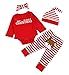 Von kilizo Baby Girl Long Sleeve Rompers - Striped Pant Sets for My First Christmas - 3-6 Month Infant Girl Outfit