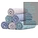 YoulerTex Premium Bamboo Adult Washcloths (6-Pack), Colorful Rayon From Bamboo Towels, 13