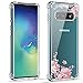 Hocase Galaxy S10 Plus Case, Clear Hard Plastic Back Cover+Shockproof TPU Rubber Bumper Corners Hybrid Slim Protective Case for Samsung Galaxy S10 Plus (SM-G975U) 6.4