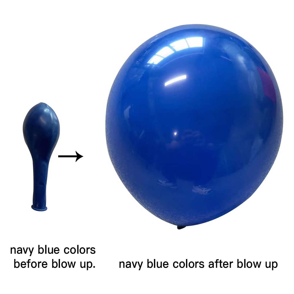Zesliwy Navy Blue Gold Balloons Garland Kit, Navy Blue Gold White Confetti Balloons Arch Kit for Birthday Party Baby Shower Wedding Graduation Class of 2024 Prom Decorations……