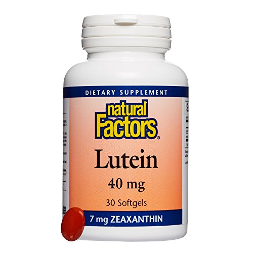 Natural Factors - Lutein 40mg, Natural Antioxidant to Support Eye Health, 30 Soft Gels
