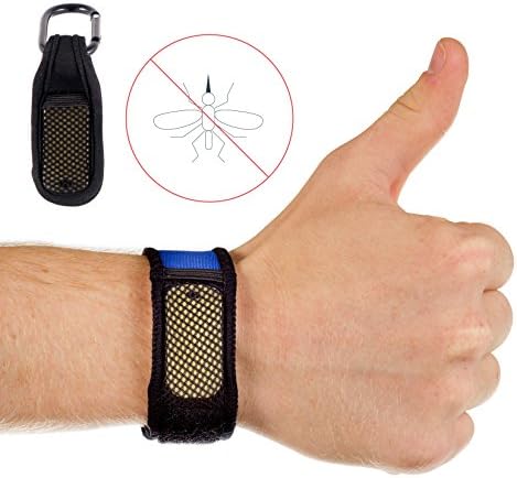MosquitoAway Mosquito Repellent Bracelet &amp; Bonus Clip! 2x FREE Repellent Refills - [No Spray, DEET-FREE] Natural Pest Control Product for Bugs &amp; Insects - Perfect for Children, Girls, Boys, Adults, Women, and Men - Blue/Black
