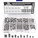 Comdox 300Pcs Allen Head Socket Hex Grub Screw Set Assortment Kit with Internal Hex Drive and Cup Point, 304 Stainless Steel, Metric (M3/4/5/6/8)