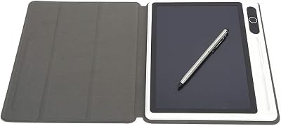 Yosoo Health Gear LCD Drawing Board 9 Inch Writing Tablet Leather Case Black