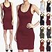 TheMogan Sleeveless Scoop Neck Racerback Stretch Bodycon Pencil Mini Tank Dress