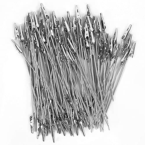 Coycoye 100Pcs Alligator Clips, Metal Wire Long Tail Clip Set, Alligator Memo Clip, for DIY Cards, Photos, Business Cards