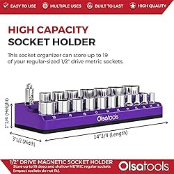 Olsa Tools Magnetic Socket Holder | 1/2-inch Drive