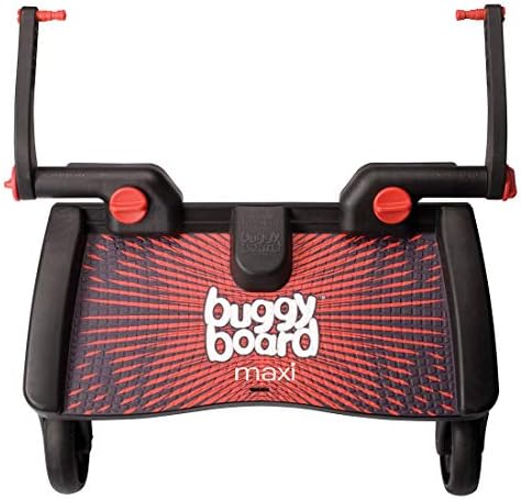 Lascal Maxi BuggyBoard, Compatible With 99% of Pushchairs, Red
