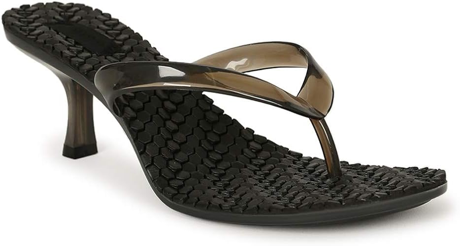 kitten heel jelly flip flops