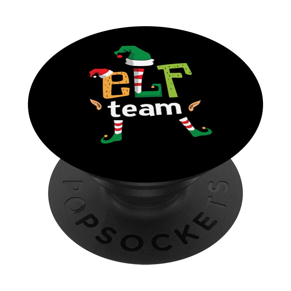 Team Elf Funny Elves Squad Christmas Matching Elf Family PopSockets Swappable PopGrip