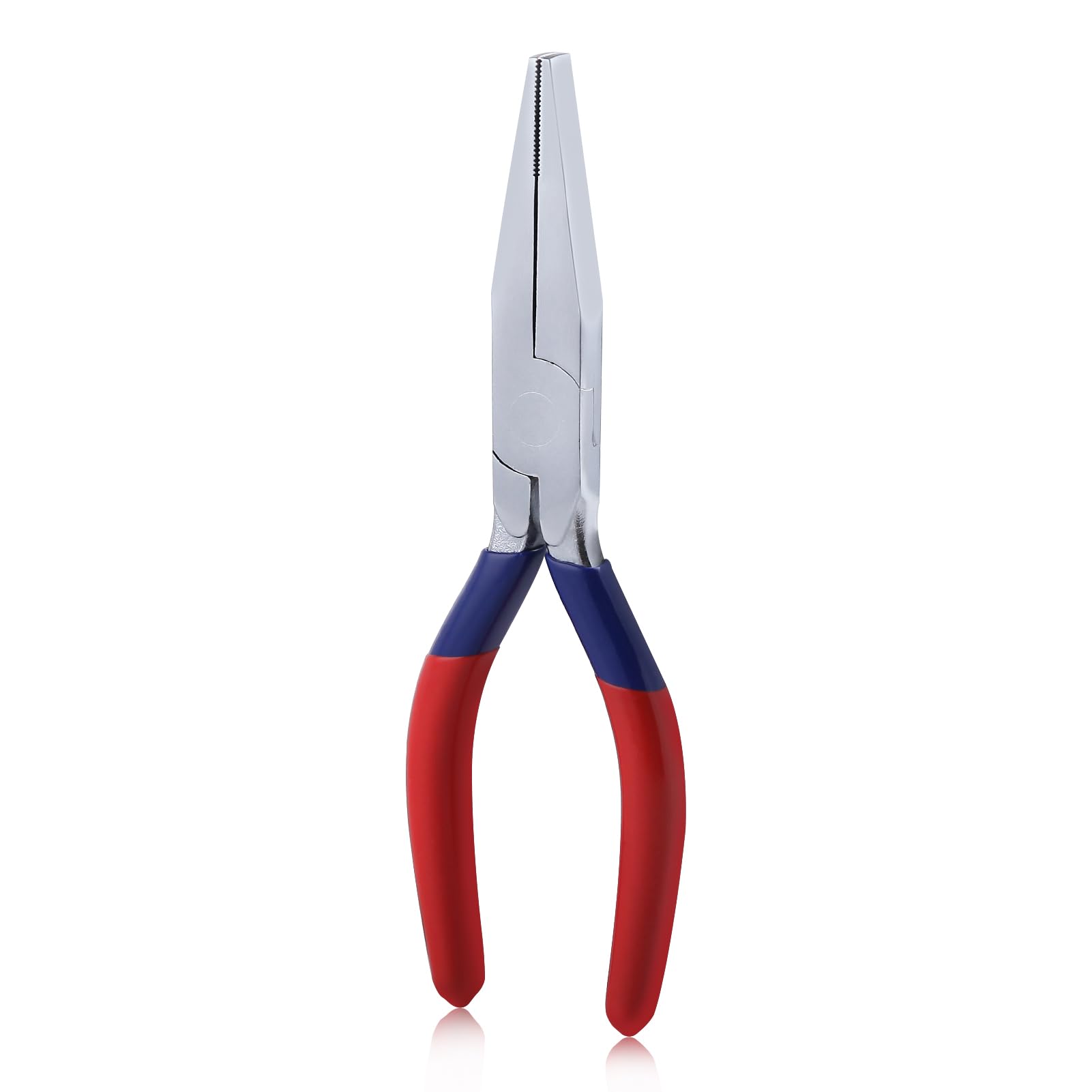 GOLD DEER 6 Inch Flat Nose Pliers Duck Bill Pliers Flat Nose Pliers with Teeth Multipurpose for Maintenance Wire Bending Straightening Pliers Precision Pliers for Jewelry Making