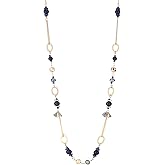 Dazylleco Long Gold Boho Necklaces for Women Beaded Statement Chain Long Necklace Gold Costume Jewelry Birthday Gifts for Her