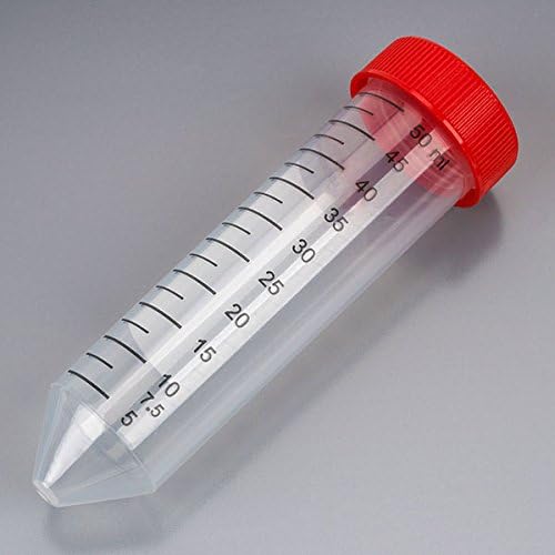 Stellar Scientific Centrifuge Tube, High Speed (20,000xg), 50mL, Red Screw Cap, Printed Graduations, Sterile, 25/Rack, 20 Racks/Unit