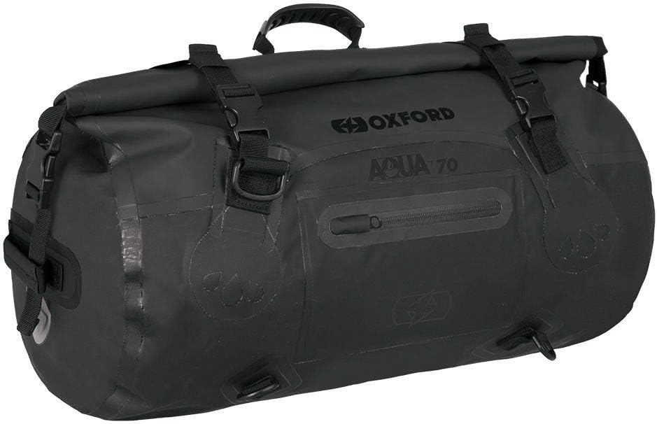 Oxford - Motorcycle Roll Bag, Black, 70L (18.5 Gallons)