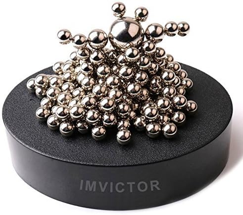 Magnetic Sculpture Desk Toy for Intelligence Development and Stress Relief, Stress Reducer Great for Relieves ADHD Anxiety,Gift for Children and Christmas (Set of 171 Balls, 1 Magnet Base)