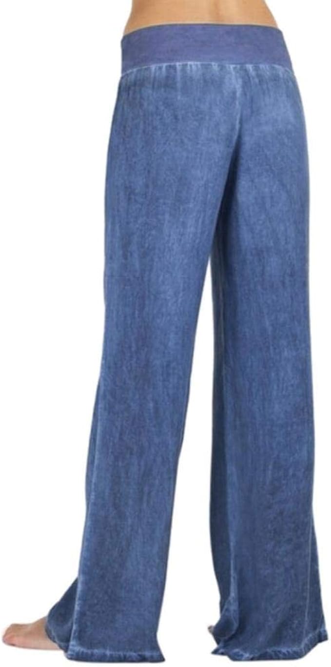 plus size denim slacks