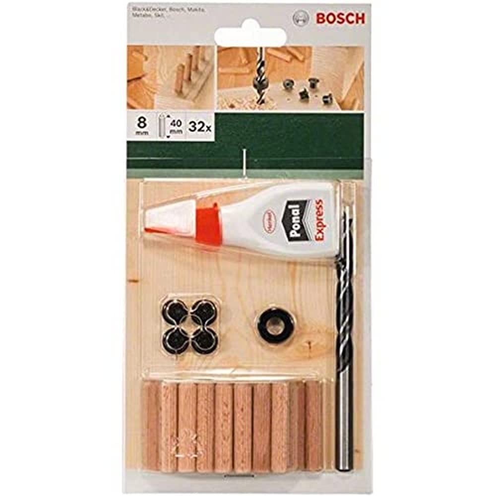Bosch 32 pcs. Dowel Set 8 x 40 mm