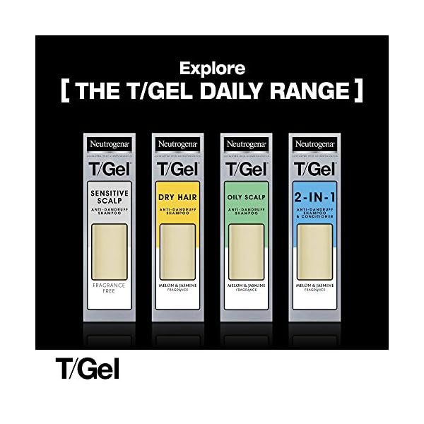Neutrogena T/Gel Anti-Dandruff Shampoo for Oily Scalp, Fresh Jasmine, 250 ml