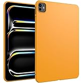 ULXITEYU Case for iPad Pro 11 Inch (M4) 2024 5th Gen (Model: A2836/A2837/A3006), Thin and Lightweight, Soft, Shockproof Slim Tablet Back Cover, Orange-Yellow