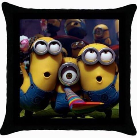 VintaStore Minions Toy Despicable Me Funny Cartoon Soft Square Pillowcase 18x18inch