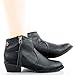 Breckelle's DORADO-11 Western Inspired Zip up Ankle Boot Bootie Black 6.5