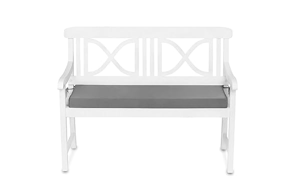 TexDeko Gartenbank - Auflage Bankpolster, Bankkissen, Bankauflage, Wasserabweisend (100cm x 42cm x 6cm, Grau)