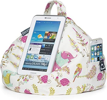 iPad Pillow & Tablet Stand - Securely Holds Any Size Tablet, eReader or Book Upto 12.9 inches, Hands Free Comfort at Any Angle on Any Surface - Exotic Animals, by iBeani