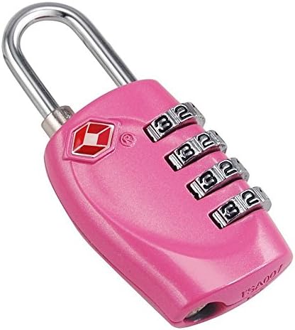 Newtion Tsa Lock Luggage Locks for Travel 4 Digit Combination TSA Approved Lock 1 Pack (pink)