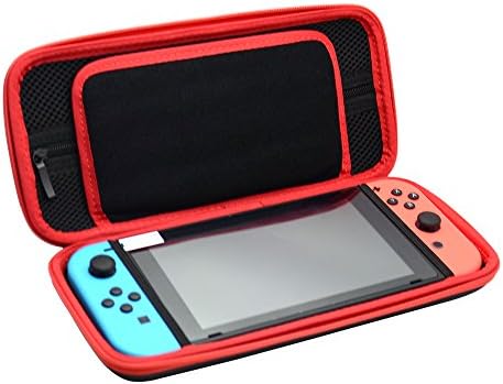 Switch Case, EVA Hard Shell Travel Carrying Protective Storage Bag for Nintendo Switch With 10 Game Card Slots (Black)