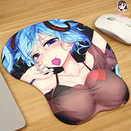 JINHONG Soft Cartoon Girl 3D Big Breast Boobs Silicone Wrist Rest Support Mouse Pad Mat Gaming Mousepad (MM003)