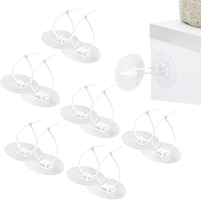 HAOXYO 12P No-Drill Self-Adhesive Furniture Straps Anti-Tip Safety Anchors