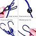 Travel Elastic Clothesline Yazer Portable Windproof Laundry Line with Adjustable Anti-Skid 12 Pcs Clothespin for Outdoor and Indoor (Blue)