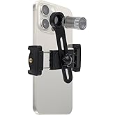 Starscope Nano Telescope Phone Mount - Universal Smartphone Adapter for Mini Monocular and Pocket Microscope Lens | Foldable Telephoto Mobile Holder Clip for iPhone and Android