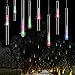 OMGAI Upgraded LED Meteor Shower Rain Lights,Drop/Icicle Snow Falling Raindrop 30cm 8 Tubes Waterproof Cascading lights for Wedding Xmas Home Decor - Colorful, US plug