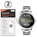 BoxWave Screen Protector Compatible with Fossil Q Marshal (Screen Protector ClearTouch Anti-Glare (2-Pack), Anti-Fingerprint Matte Film Skin