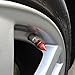 Tire Stem Valve Caps Cover Spike Style (Set of 4pcs) Aluminum with Gasket Rubber Rings Universal fit for All cars and Bike (Red)