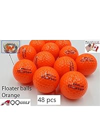 50pcs A99 Floater bolas color naranja con el logotipo de Golf bolas flotantes