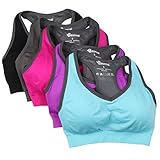 BAOMOSI Women's Seamless Racerback Sports Bra High Impact Support Yoga Gym Workout Fitness