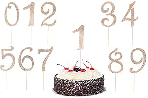 zmgmsmh Large size Number 0-9 Birthday Cake Topper to show years or ages numbers Silver Bling Rhinestone Toppers for Party Wedding Anniversary Decorations (Number 1, Gold)