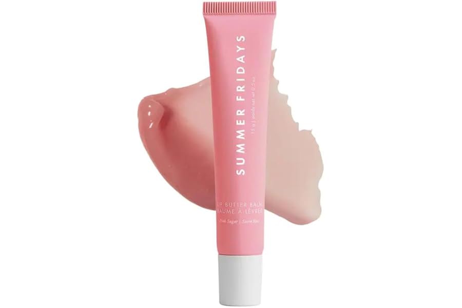 Summer Fridays Tinted Lip Butter Balm – Conditioning Vegan Lip Balm for Instant Moisture, Shine & Hydration – Sheer-Tinted, Soothing Skincare – Pink Sugar (.5 Oz)