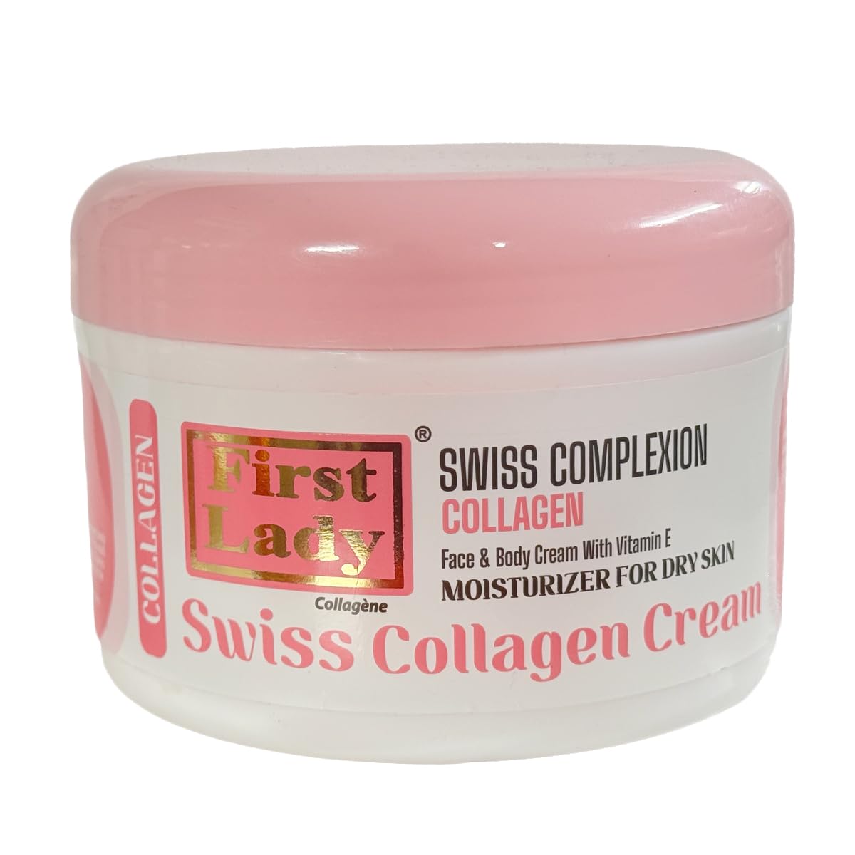 First Lady Swiss Complexion Collagen Body Cream with Vitamin E 500ml - Elastin Wrinkle Anti Age For Face and Body
