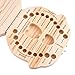 Austor Baby Teeth Box Wooden Tooth Album Keepsake Souvenir Box Organizer for Boy